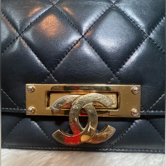 Vintage Chanel Golden Class WOC black lambskin quilted leather. - Picture 3 of 16